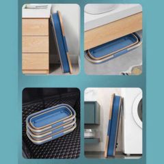 Bộ Cây Lau Kèm Xô Gấp Gọn Silicon Tặng Kèm 2 Bông Lau (TH247)