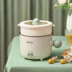 Nồi lẩu điện mini OZHU có lồng hấp cao cấp (TH252)