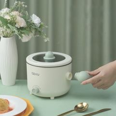 Nồi lẩu điện mini OZHU có lồng hấp cao cấp (TH252)