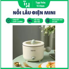 Nồi lẩu điện mini OZHU có lồng hấp cao cấp (TH252)