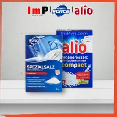 Muối rửa bát làm mềm nước Alio - Power Force 2kg - Muối Somat Ludwik - Muối nguyên sinh ImS - ImP