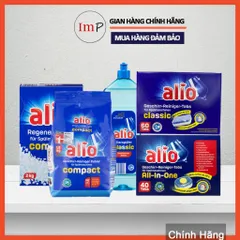 Viên bột rửa bát Alio - Power Force - Tẩy sạch ít mùi - Muối và Nước làm bóng - Nội địa Đức  - ImP
