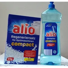 Viên bột rửa bát Alio - Power Force - Tẩy sạch ít mùi - Muối và Nước làm bóng - Nội địa Đức  - ImP