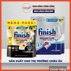 Viên rửa chén bát FINISH ALL IN ONE - FINISH QUANTUM - ULTIMATE Plus - All in One  - ImP