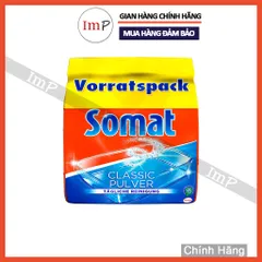 Bột rửa cho máy rửa bát Somat (Hoặc bột Alio, Ludwik, Finish) - Hàng nhập khẩu Châu Âu - Chuyên dùng cho máy rửa chénát