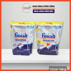 Viên rửa bát Finish Quantum - Finish Quantum All In One (Hương chanh - táo) dành cho máy rửa bát