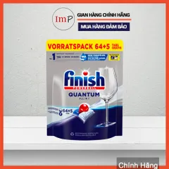 Viên rửa bát Finish Quantum - Finish Quantum All In One (Hương chanh - táo) dành cho máy rửa bát