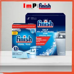 Muối làm mềm nước cho máy rửa bát Finish 4kg - 2kg - 1.5kg - 1kg - ImP chính hãng