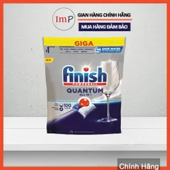Viên rửa bát Finish Quantum - Finish Quantum All In One (Hương chanh - táo) dành cho máy rửa bát
