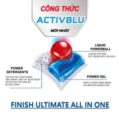 Viên rửa bát Finish Quantum Ultimate Plus All in One - 14+ tính năng trong một viên rửa chén bát - ImP