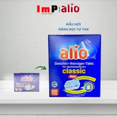 [FreeShip] Viên rửa bát Alio Classic Hộp 60 viên (mẫu mới) - Hàng nội địa Đức mùi nhẹ dễ chịu  - ImP