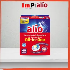 [TRỢ GIÁ THƯƠNG HIỆU] Viên rửa bát Alio All in one 40 viên - Hàng nội địa Đức - Nhẹ mùi - ImP