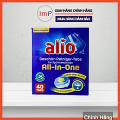 [TRỢ GIÁ THƯƠNG HIỆU] Viên rửa bát Alio All in one 40 viên - Hàng nội địa Đức - Nhẹ mùi - ImP