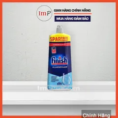Combo Viên rửa bát Finish Hộp All in one 120 viên, Muối 1.5kg, Nước làm bóng 1150ml  - ImP