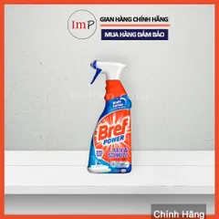 Vệ sinh tẩy cặn Canxi trên Inox, vách kính, sen vòi BREF Power Kalk & Schmutz chai 750ml (nhập khẩu Đức)  - ImP