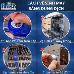 Combo 02 chai Dung dịch vệ sinh Finish dành cho máy rửa bát - Hương Thường  - ImP