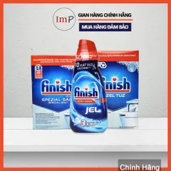 Combo Gel rửa bát Finish All in 1 Max và muối làm mềm nước Finish 1.2kg hoặc 1.5kg  - ImP