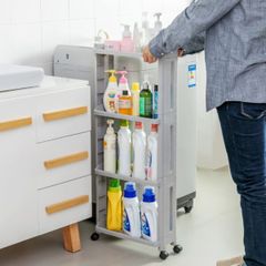 Kệ Hẹp Di Động 4 Tầng Có Bánh Xe Di Chuyển (TH261)