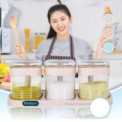 Bộ 4 Hủ Đựng Gia Vị Việt Nhật HOKORI (TH264)