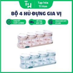 Bộ 4 Hủ Đựng Gia Vị Việt Nhật HOKORI (TH264)