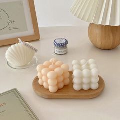 Nến Thơm 3 tầng Để Bàn Trang Trí Phòng Ngủ Hình Khối Lập Phương (Màu ngẫu nhiên) (TH268)