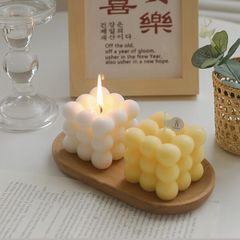 Nến Thơm 3 tầng Để Bàn Trang Trí Phòng Ngủ Hình Khối Lập Phương (Màu ngẫu nhiên) (TH268)