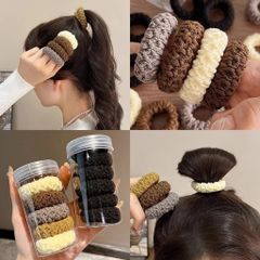 Hộp 6 dây cột tóc trơn (Màu ngẫu nhiên) (TH270)