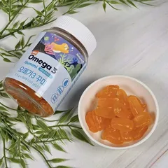 Kẹo Dẻo Hỗ Trợ Phát Triển Trí Não Naturalize Omega 3 Gummi Hàn Quốc 60 Viên Vị Cam - Chanh Ngon Miệng Cho Bé 732521