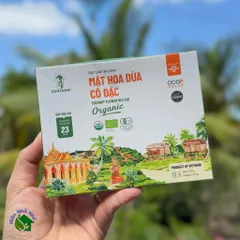 Mật hoa dừa cô đặc organic Sokfarm (hộp 15g x 12 gói) - Coconut flowers nectar - hàng Việt.
