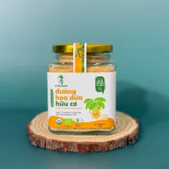 Đường hoa dừa hữu cơ Sokfarm 160g dành cho bé - Organic coconut flowers sugar - hàng Việt.