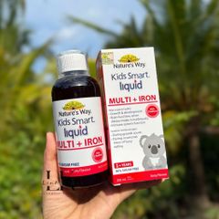 Sắt dạng nước cho bé Nature's Way Kids Smart Liquid Multi + Iron 200ml, hỗ trợ tăng cường sức khỏe.