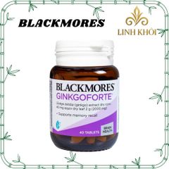 [Nhập khẩu] Viên uống hỗ trợ trí não, cải thiện trí nhớ Blackmores Ginkgoforte 40 viên - linhkhoistore.