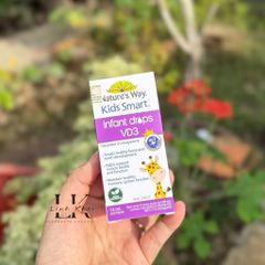 Vitamin D3 dạng nước cho bé Nature's Way Kids Smart Infant Drops VD3 13ml.