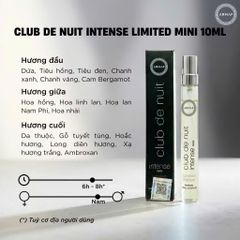 (Dubai) Nước Hoa Nữ Armaf Club De Nuit EDP 10ml