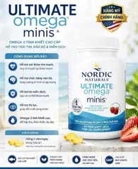 Nordic Naturals Ultimate Omega Minis 60 Viên 1120 mg – Omega 3 Mini Dễ Uống Của Mỹ