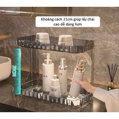 Kệ đựng mỹ phẩm trong suốt sang trọng 2 tầng (TH279)