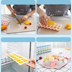 Khay đá có nắp hàng nhựa Việt Nhật (Màu ngẫu nhiên) (TH286)