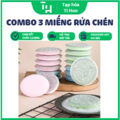 Combo 3 miếng rửa chén mút tròn lưới (TH289) (Màu ngẫu nhiên)