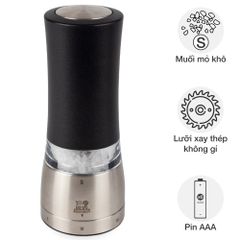 Cối Xay Muối Điện Peugeot Daman 43186 16cm Dùng Pin AAA Màu Đen
