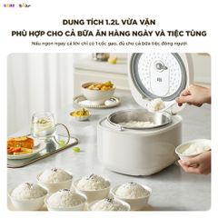 Nồi cơm điện inox Bear 1.2L RC-5H30O12 733081