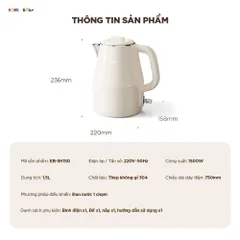 Ấm đun nước Bear 1.5L EB-5H15D 733088