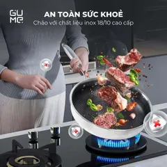CHẢO INOX 18/10 BLACKCUBE GUME GM1328N size 28cm 733110