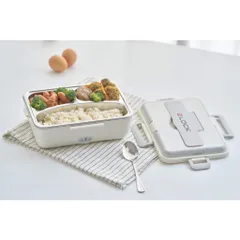 Hộp cơm cắm điện 3 ngăn inox 2LOCK korea