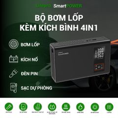 Máy bơm lốp ô tô kèm kích bình đa năng Lifepro SmartPOWER