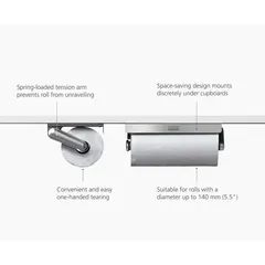 Giá treo giấy vệ sinh/khăn Joseph Joseph 8500004 RollGrip Easy-Tear 733264