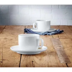 Set 2 cốc thấp Cappuccino kèm đĩa WMF Cup Barista Large Coffee Mug 160ml (Made in Germany) 733359