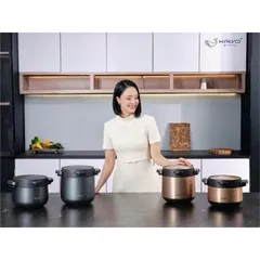 Nồi ủ chân không 2 tay cầm Kitchen Mate Kaiyo, dung tích 3L, màu vàng [mã KTC-6919]