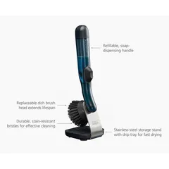 Bàn chải rửa chén Joseph Joseph 6500019 Sinktech có ngăn chứa xà phòng và chân đế