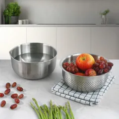 Set âu và rổ inox GKÖCH 2IN1 MYXED1718 (KT 20,5cm và 21cm)