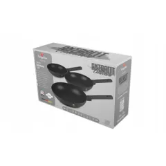 Bộ 3 chảo Berlinger Haus BH/8138 3pcs Frypan Set 20 – 24 – 28cm màu than đen – Antracit Collection 733511